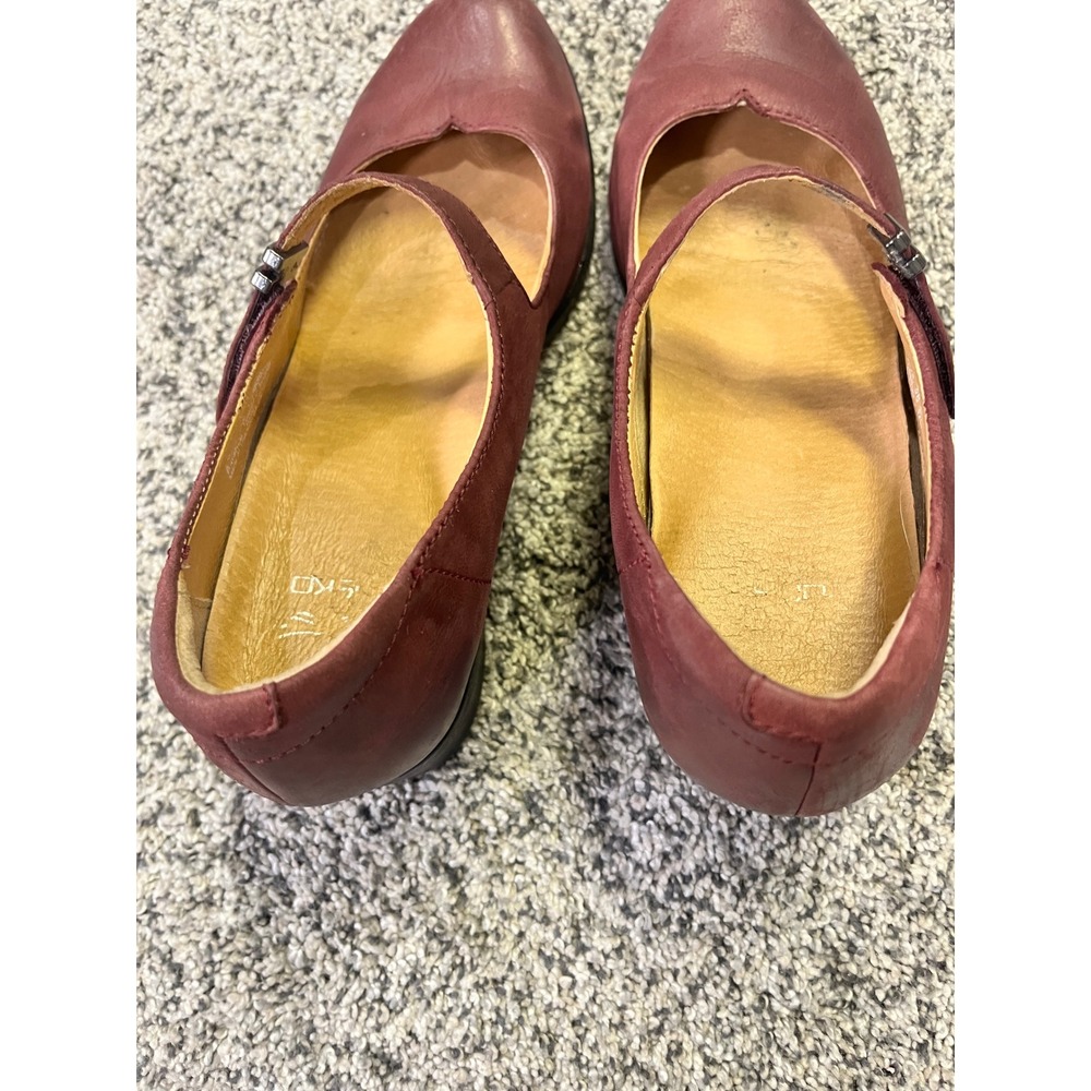 Dansko Burgundy Leather Mary Jane Block Heel Comfort Shoes EU 38 US 7.5-8 - Picture 7 of 10